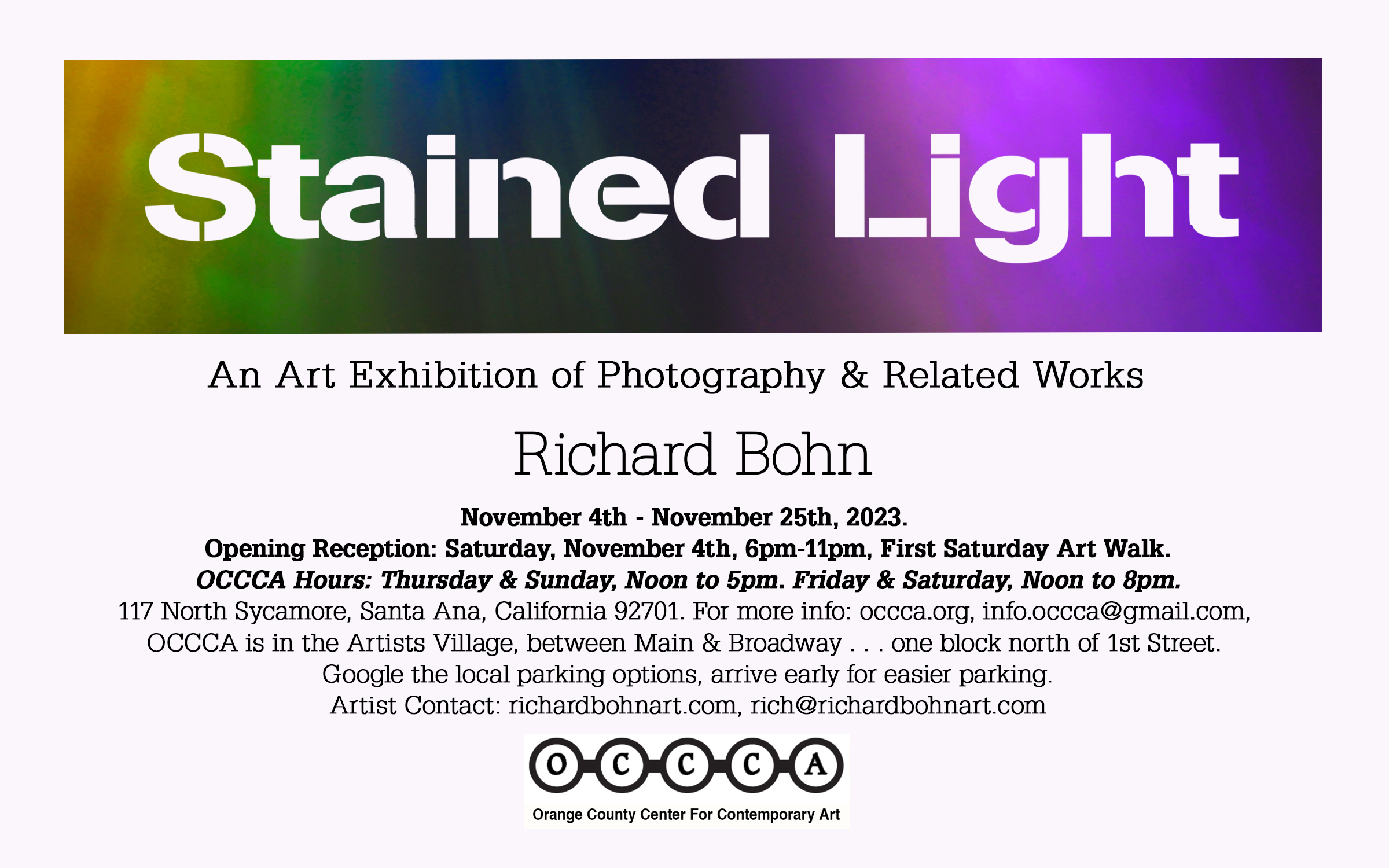 Stained Light exhibition announcement